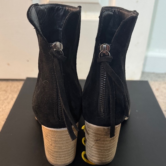 Black Suede Ankle Boots - Picture 2 of 6